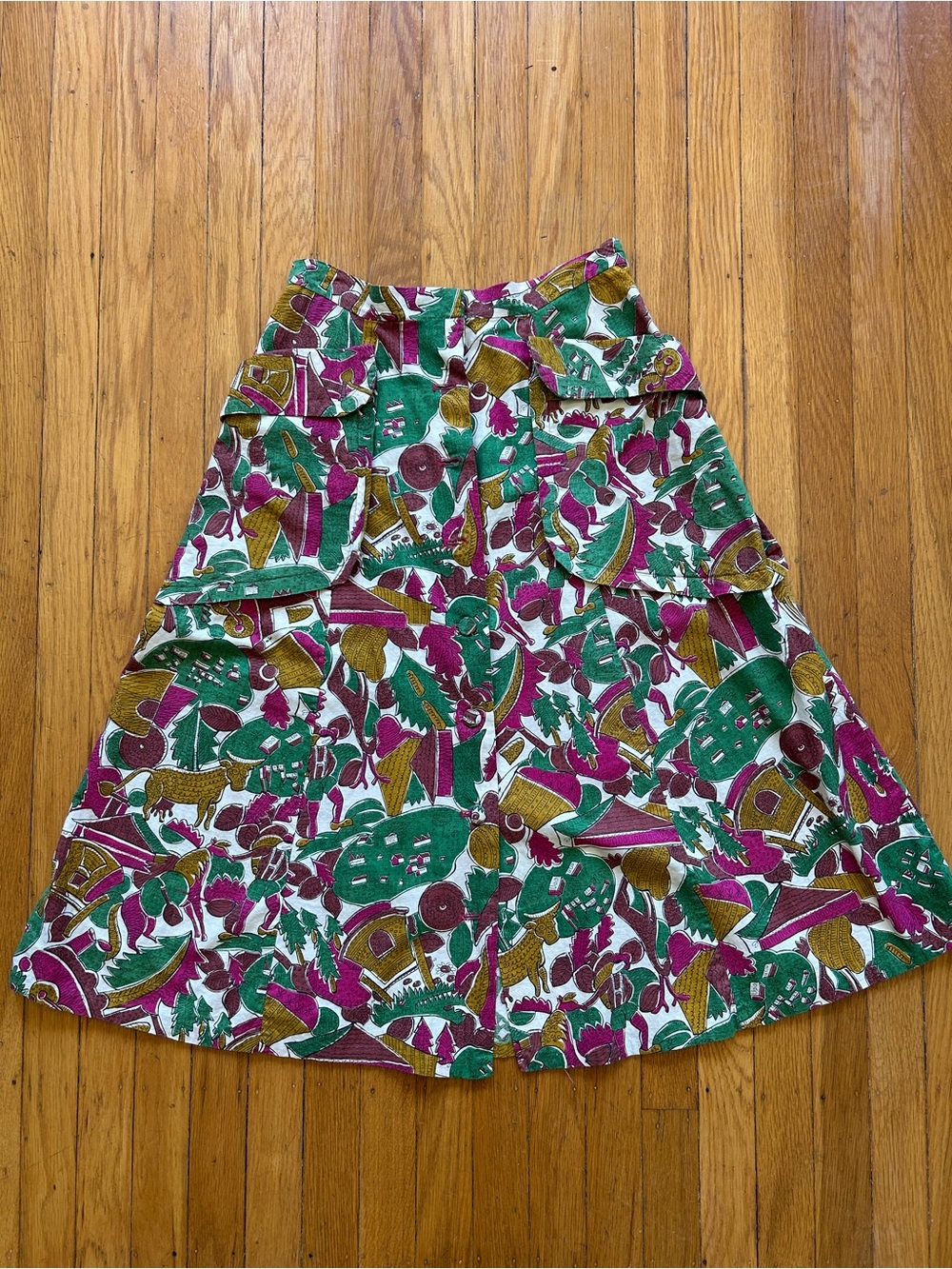 1940s novelty print skirt